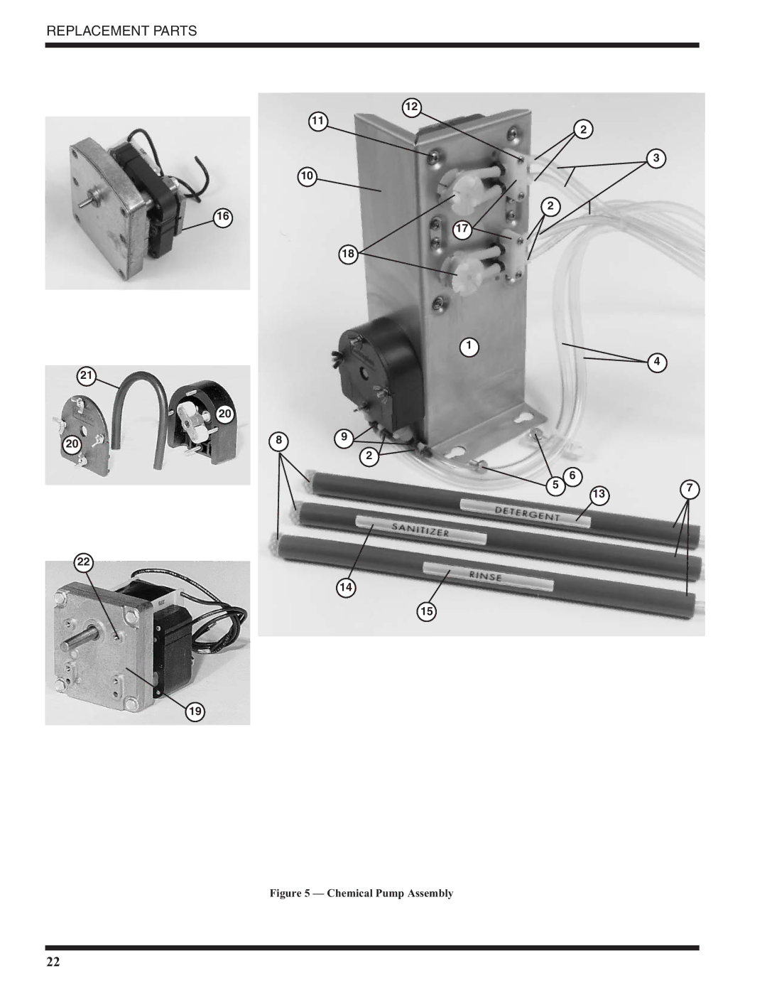 Moyer Diebel MD18-1, MD18-2 technical manual Chemical Pump Assembly 