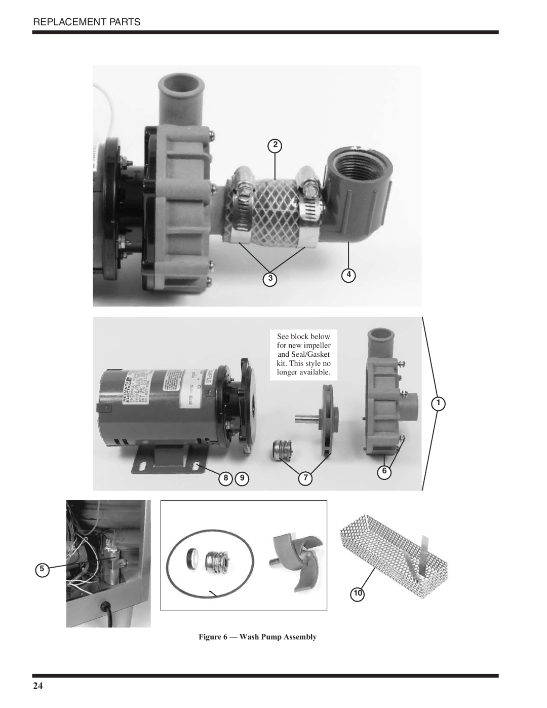 Moyer Diebel MD18-1, MD18-2 technical manual Wash Pump Assembly 