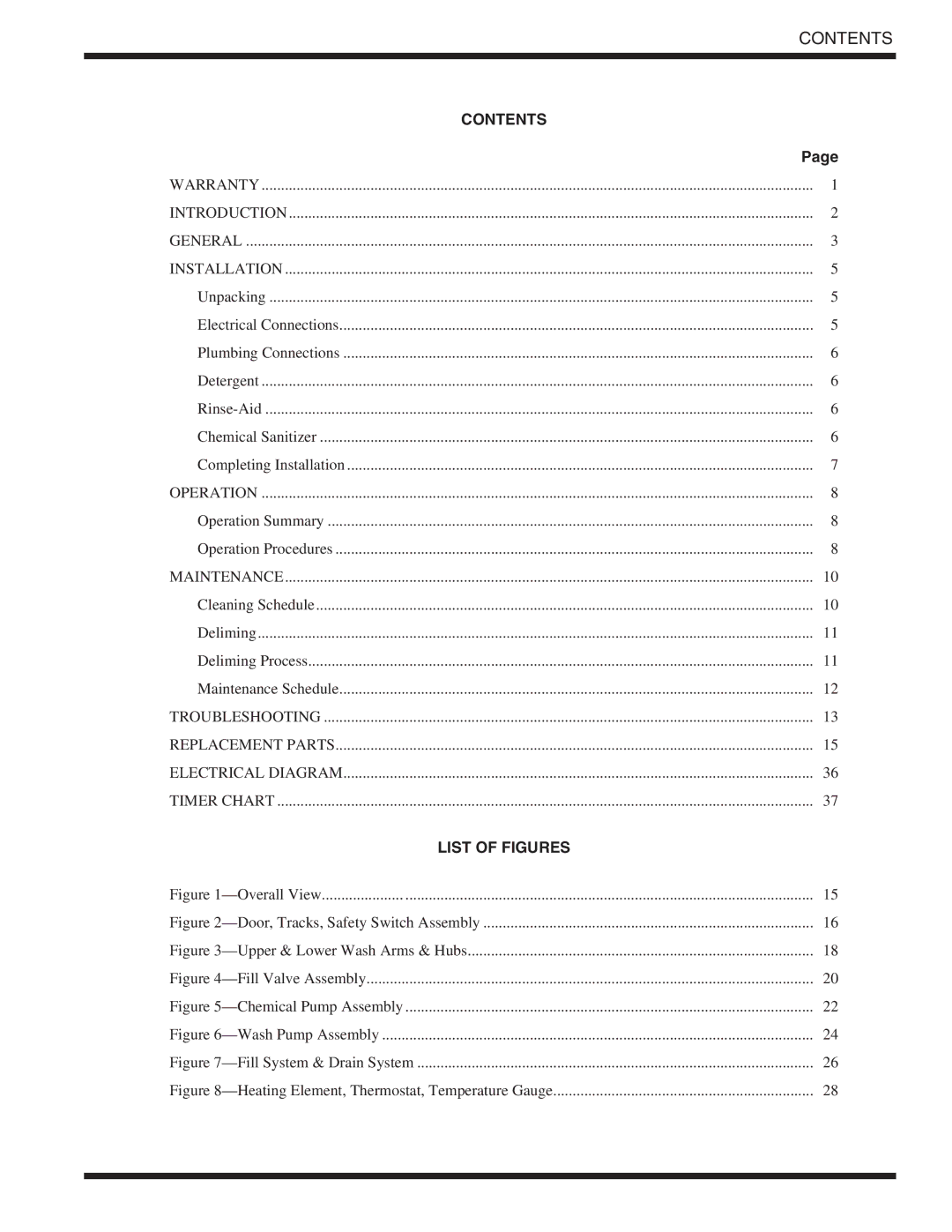 Moyer Diebel MD18-2, MD18-1 technical manual Contents 