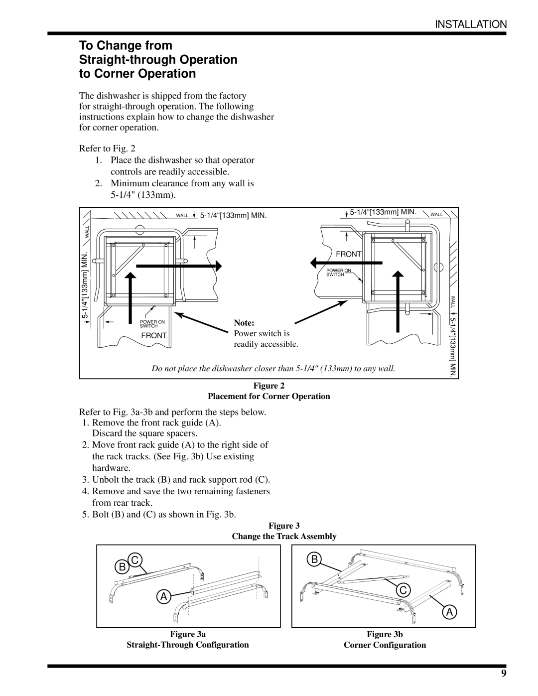 Moyer Diebel MH-6LM2, MH-6NM2, MH-60M2 technical manual Placement for Corner Operation 