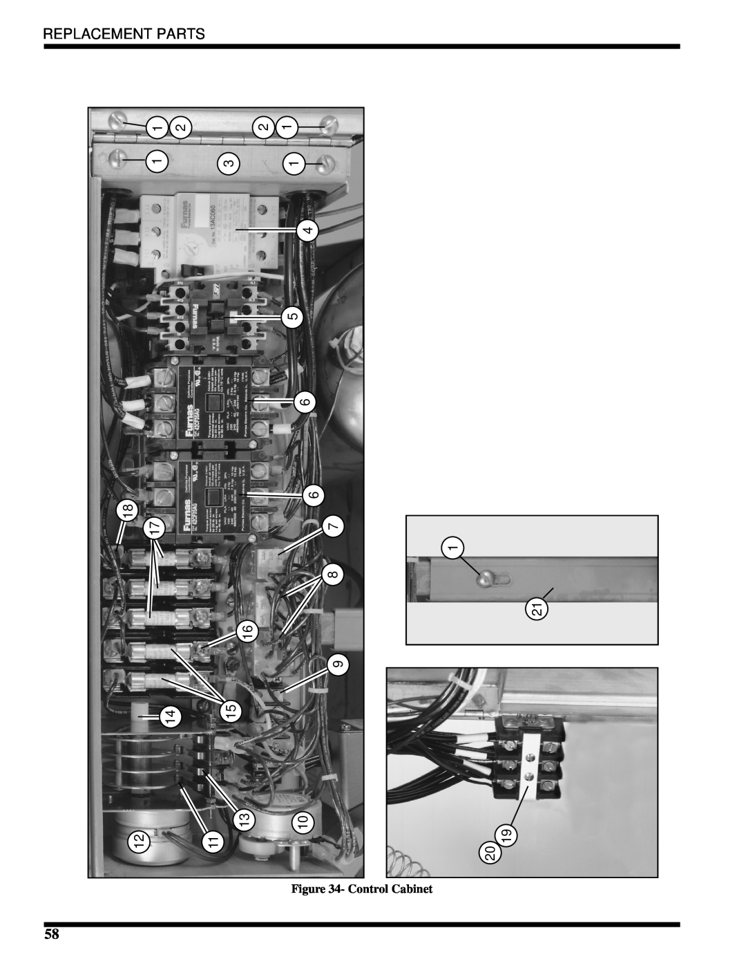 Moyer Diebel MH-6NM2, MH-60M2, MH-6LM2 technical manual Replacement Parts, 1419 1520, Control Cabinet 