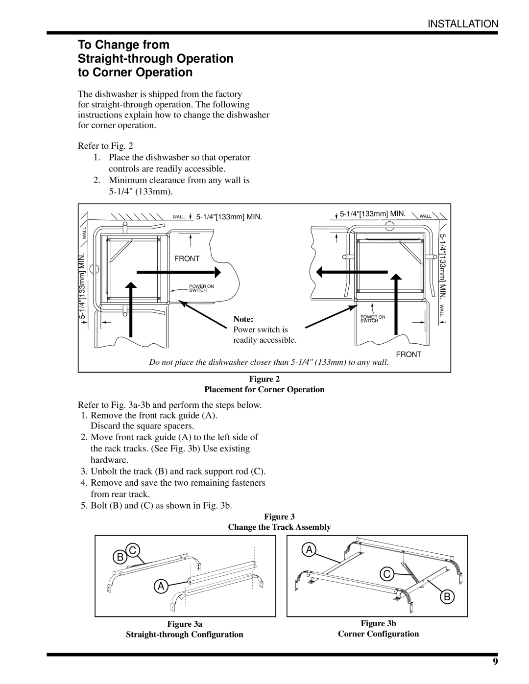 Moyer Diebel MH-60M3, MH-6NM3, MH-6LM3 technical manual Placement for Corner Operation 