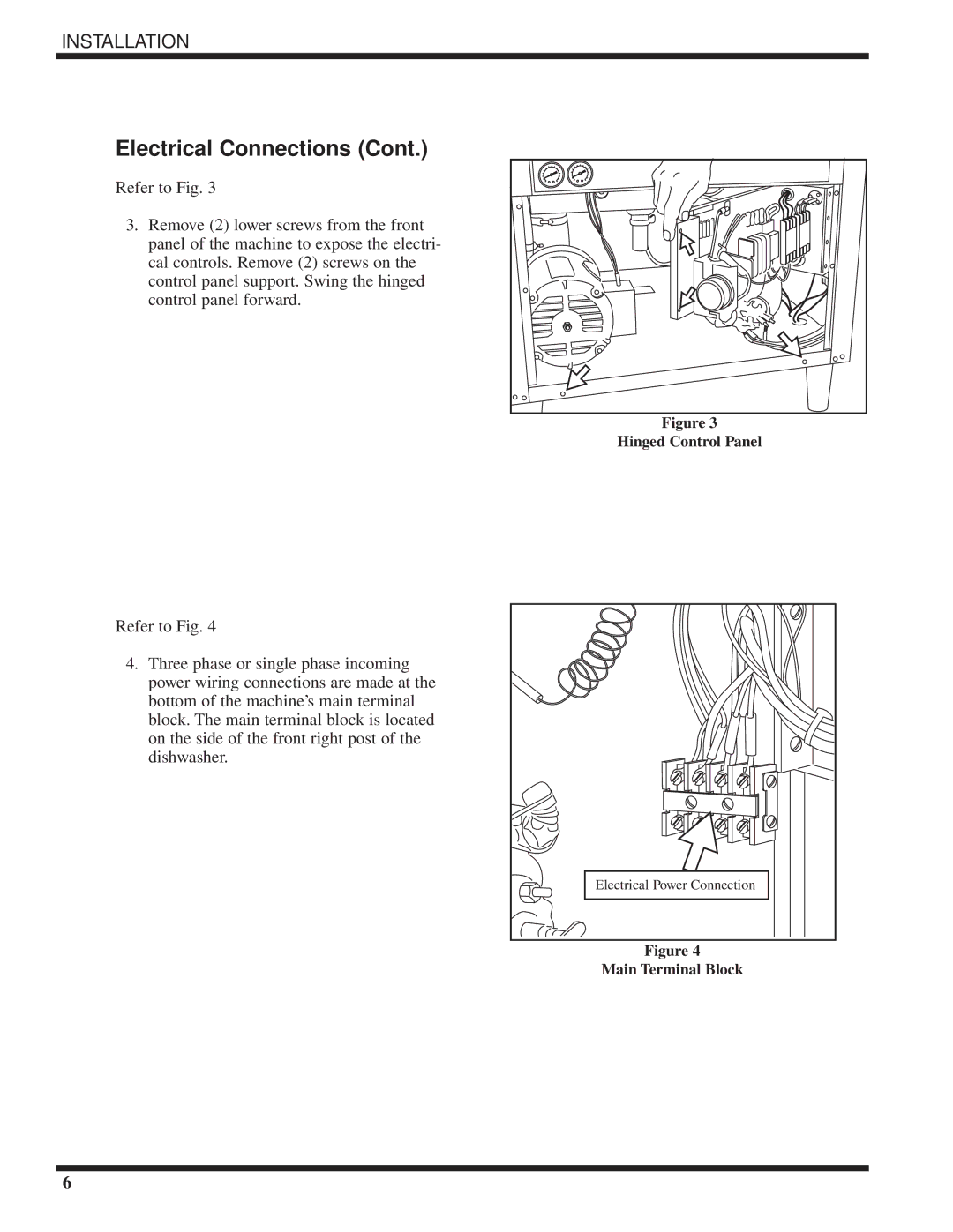 Moyer Diebel MH-60M5, MH-6NM5, MH-6LM5 technical manual Hinged Control Panel 