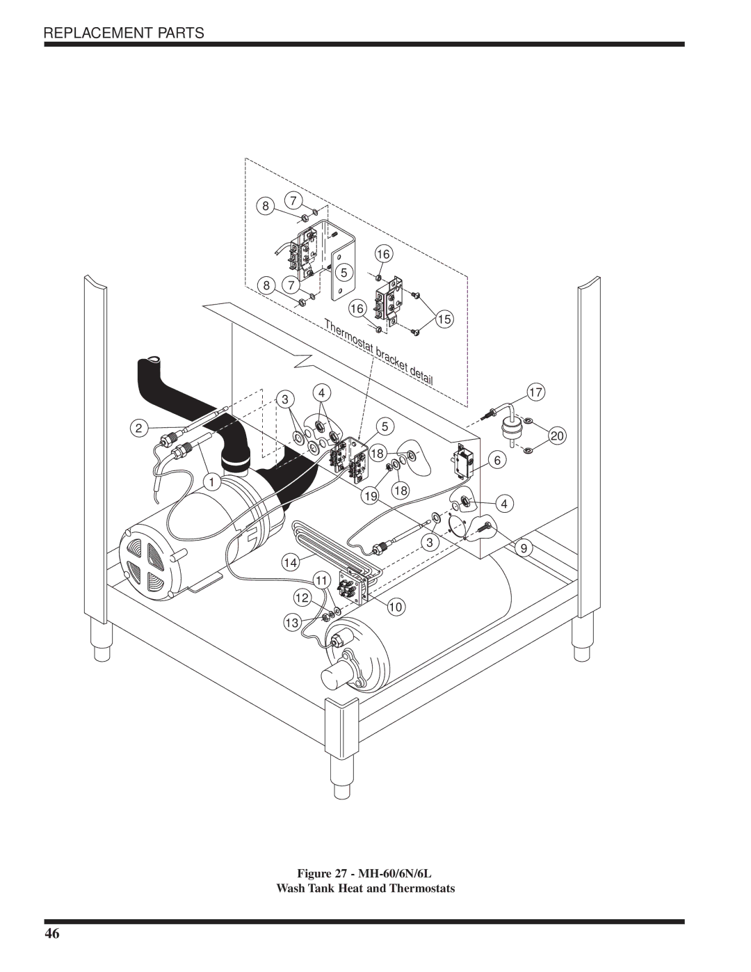 Moyer Diebel MH-6NM5, MH-6LM5, MH-60M5 technical manual MH-60/6N/6L Wash Tank Heat and Thermostats 