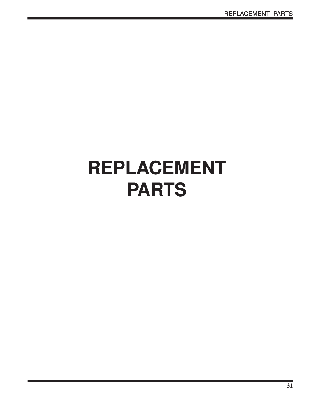 Moyer Diebel MH-6NM5, MH-6LM5, MH-60M5 technical manual Replacement Parts 