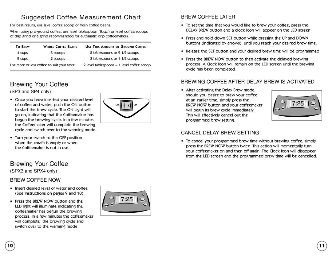 Mr. Coffee 109041 user manual Brew Coffee NOW, Brew Coffee Later, Brewing Coffee After Delay Brew is Activated 