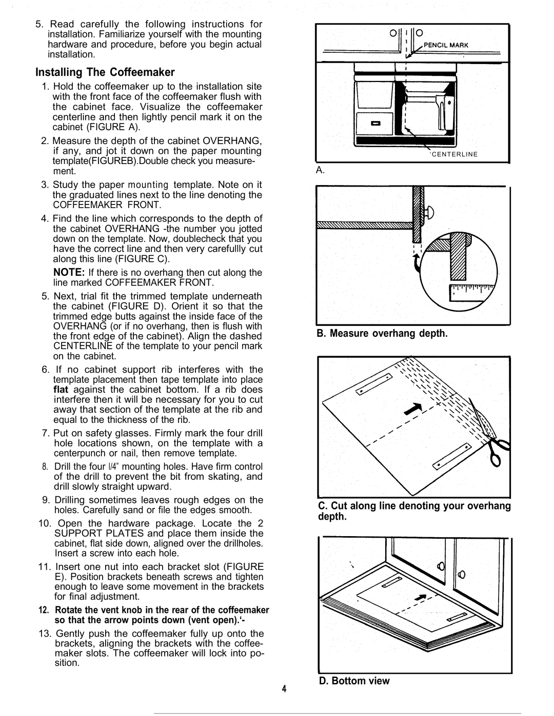 Mr. Coffee 403 Series manual Installing The Coffeemaker, Coffeemaker Front 