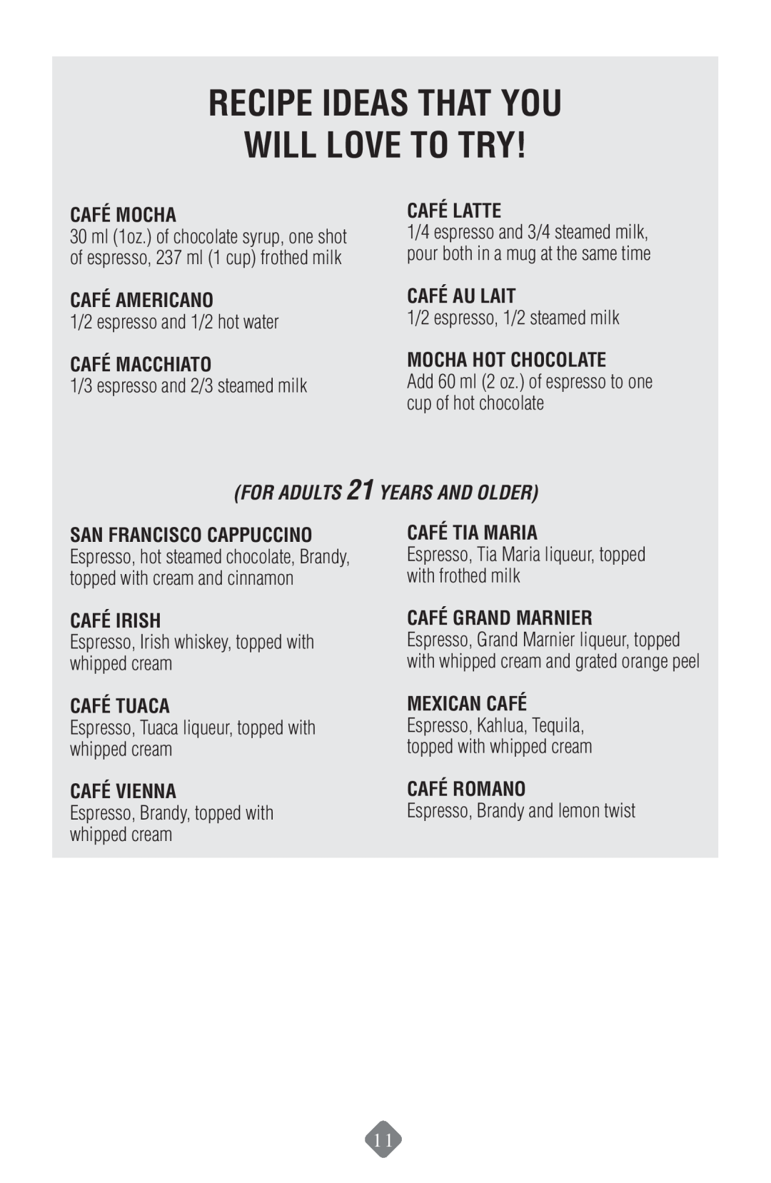 Mr. Coffee ECMP50 Recipe Ideas That You Will Love To Try, Café Mocha, Café Americano, Café Macchiato, Café Latte 