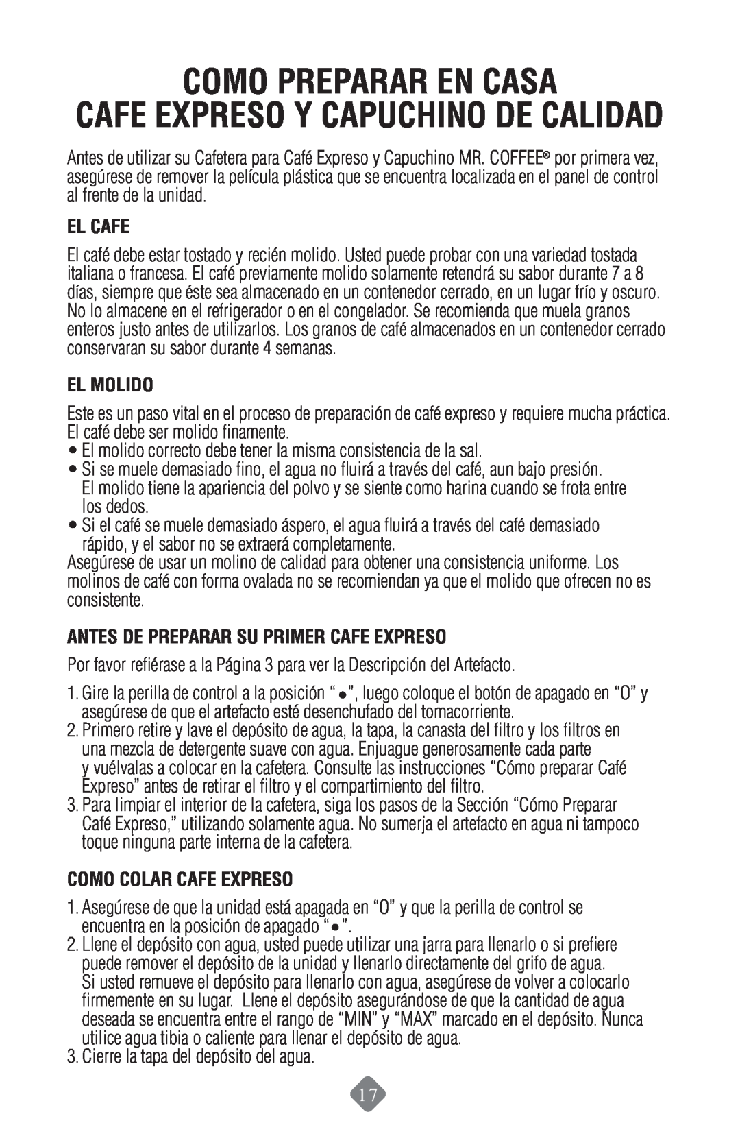 Mr. Coffee ECMP50 Como Preparar En Casa, Cafe Expreso Y Capuchino De Calidad, El Cafe, El Molido, Como Colar Cafe Expreso 