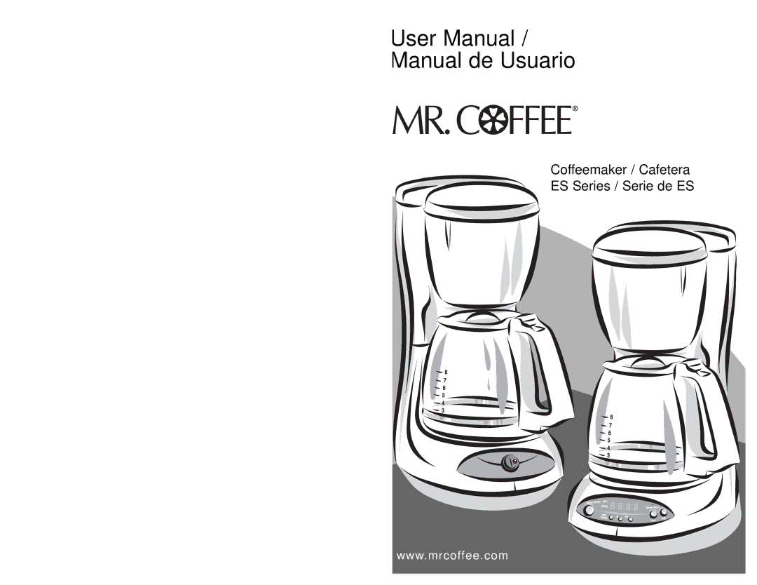 Mr. Coffee ES11, ESX10, ESS11, ESX33, ESX11, ESX30, ES10, ESS10 user manual Sunbeam Products, Inc. All rights reserved 