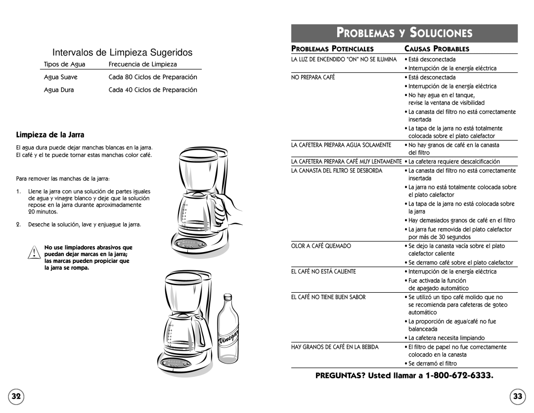 Mr. Coffee ESX20 manual Problemas Y Soluciones 