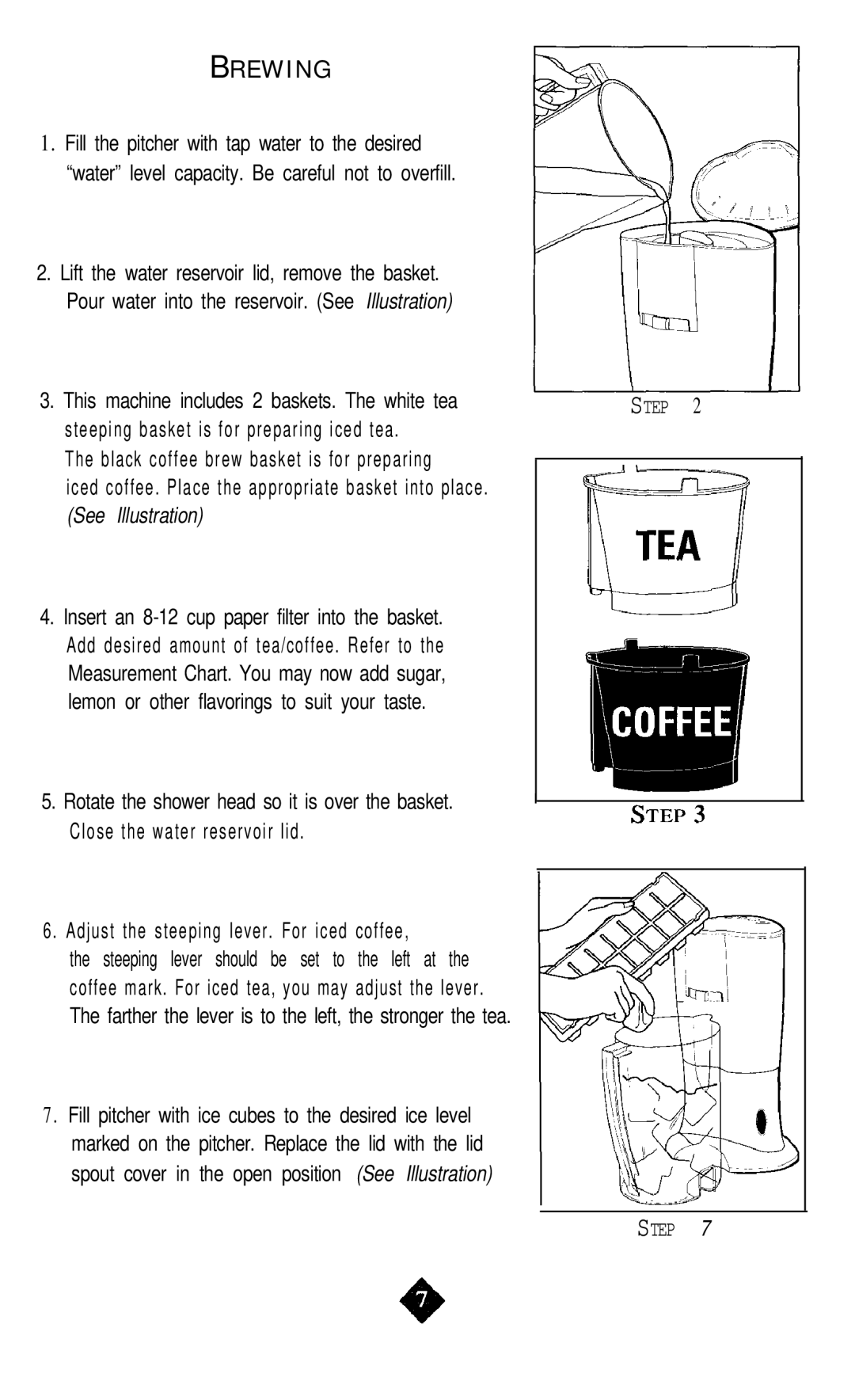 Mr. Coffee TM8D instruction manual E W I N G 