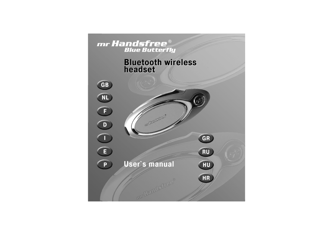 Mr Handsfree Blue Butterfly II manual 