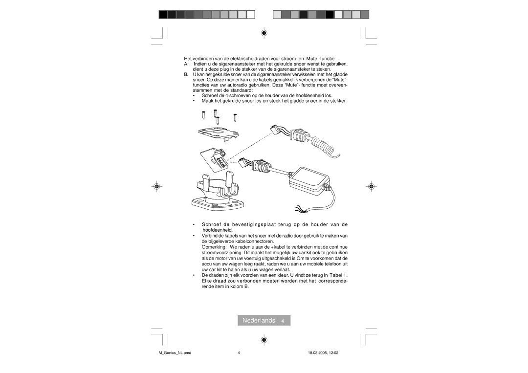 Mr Handsfree Genius manual Nederlands 