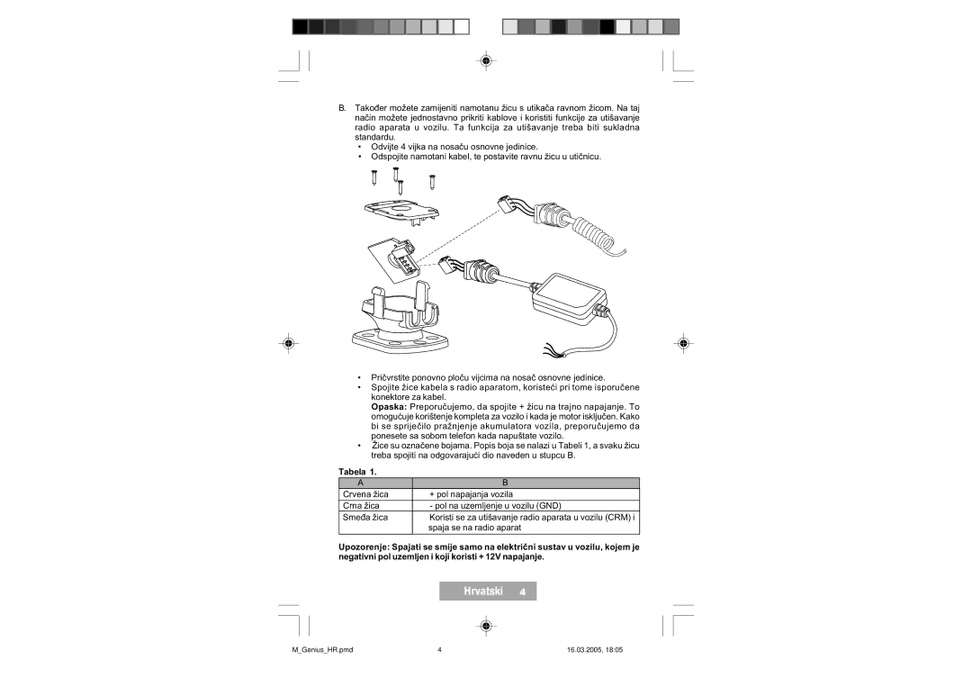 Mr Handsfree Genius manual Spaja se na radio aparat 