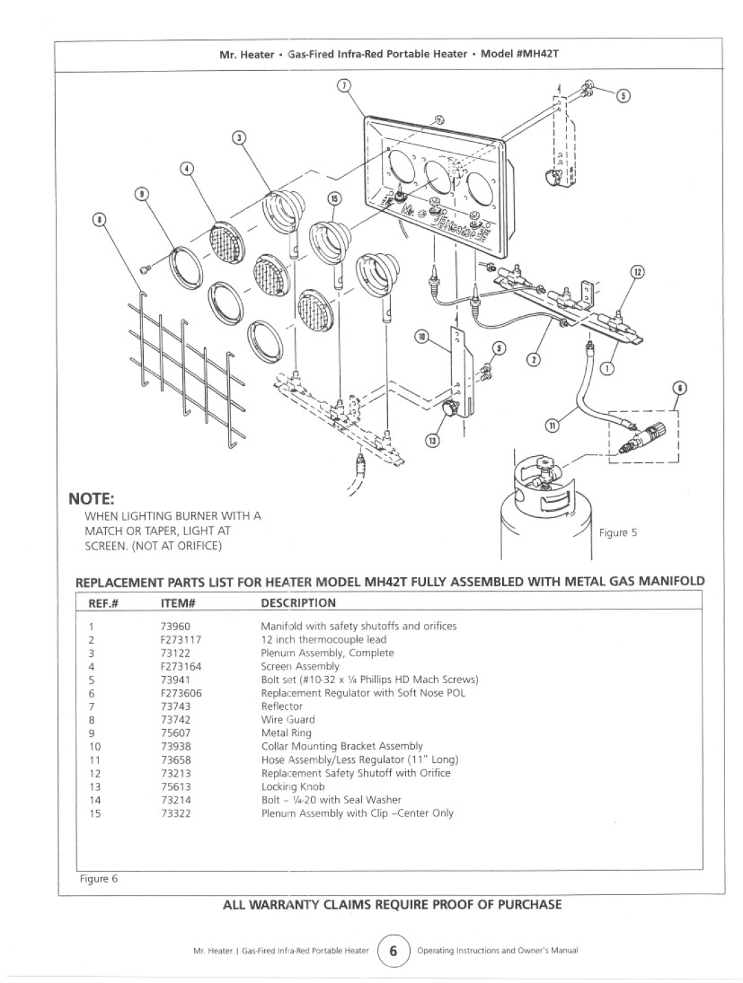 Mr. Heater MH42T manual 