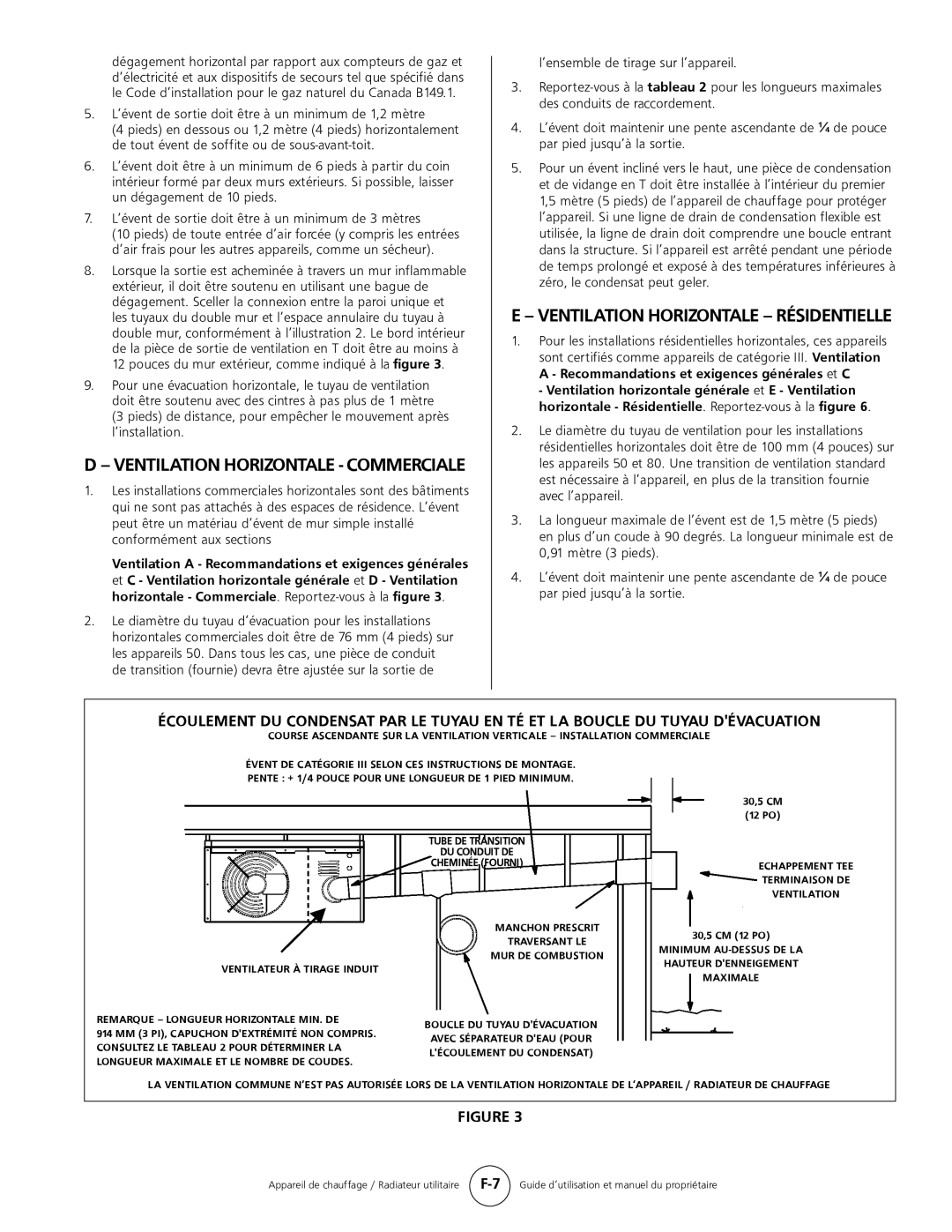 Mr. Heater MHU 80, MHU 50 D - Ventilation Horizontale - Commerciale, E - Ventilation Horizontale - Résidentielle 