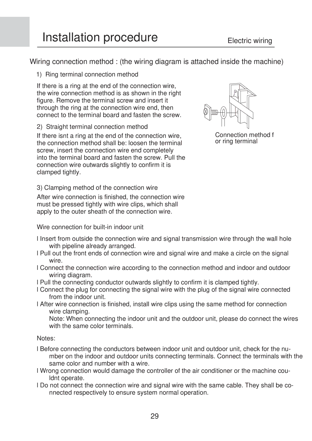 MRV Communications AE092FCAHA, AE182FCAHA manual Ring terminal connection method, Straight terminal connection method 