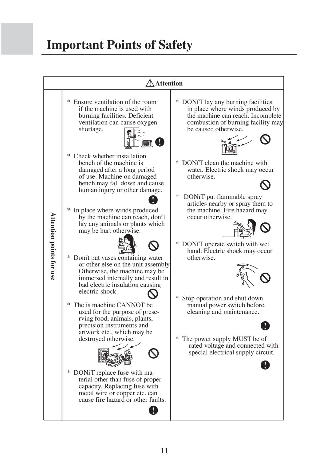 MRV Communications AE142FCAKA, AE212FCAKA, AE09~212FCAKA, AE092FCAKA, AE072FCAKA, AE182FCAKA Important Points of Safety 