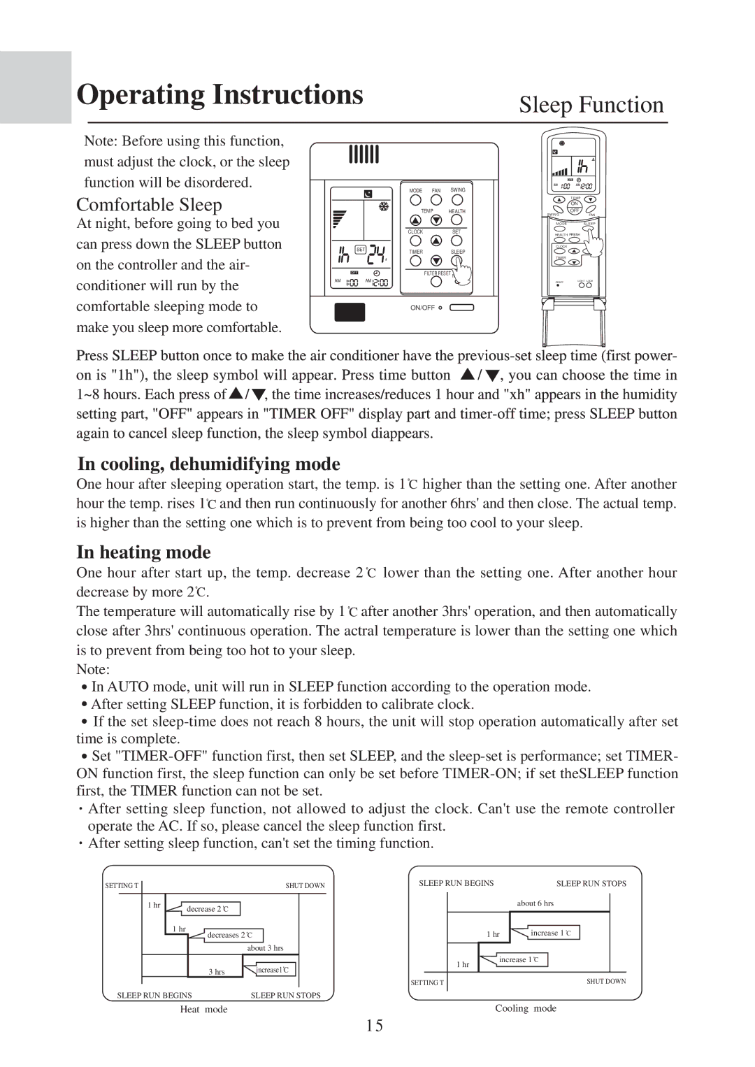 MRV Communications AE212FCAKA, AE09~212FCAKA, AE092FCAKA, AE072FCAKA, AE142FCAKA, AE182FCAKA, AE122FCAKA Sleep Function 