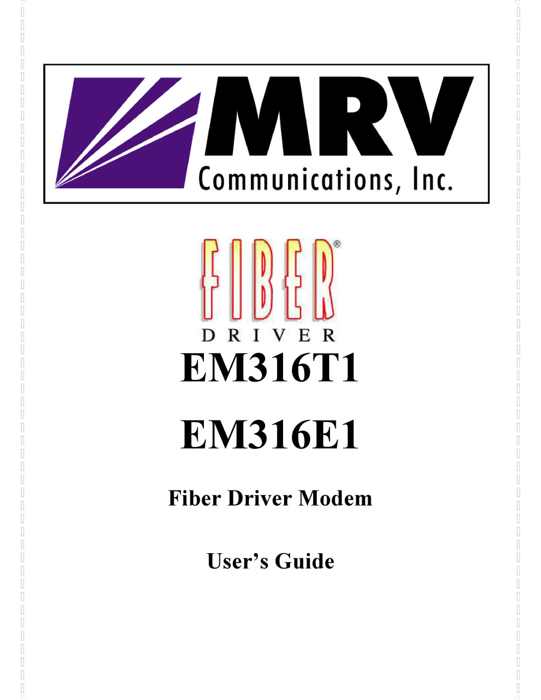 MRV Communications manual EM316T1 EM316E1 