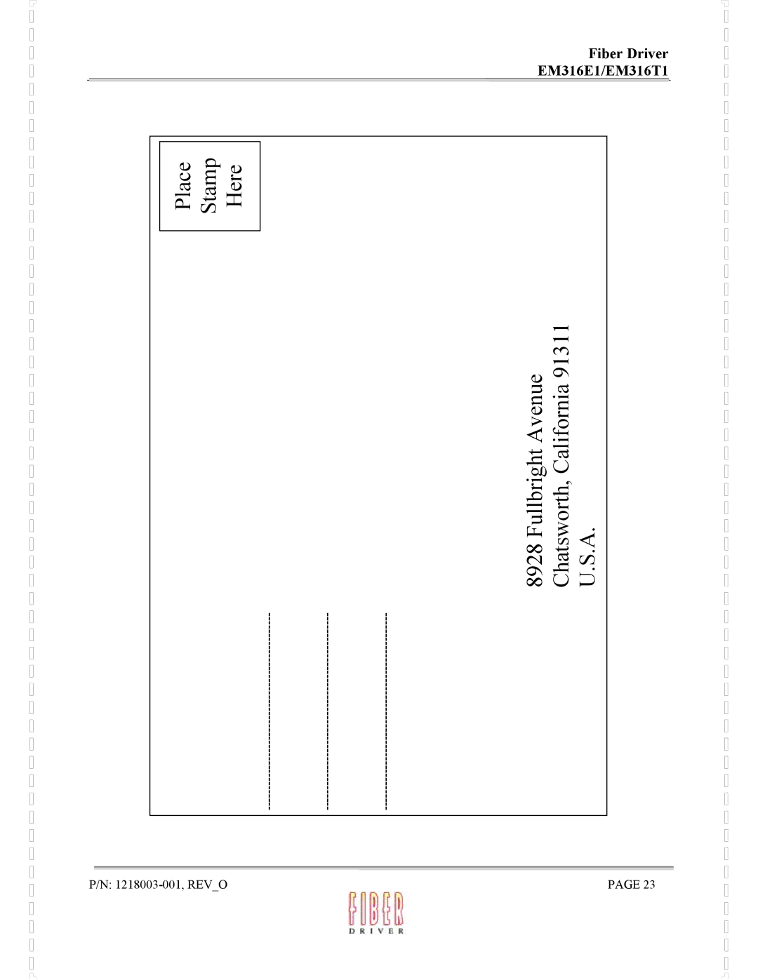 MRV Communications manual Fiber Driver EM316E1/EM316T1 