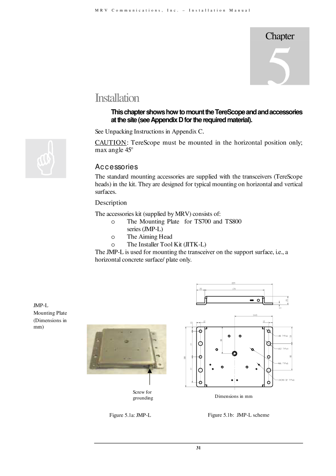 MRV Communications TS800/155, TS700/155, TS700/100, TS700/G user manual Installation, Accessories, Description 