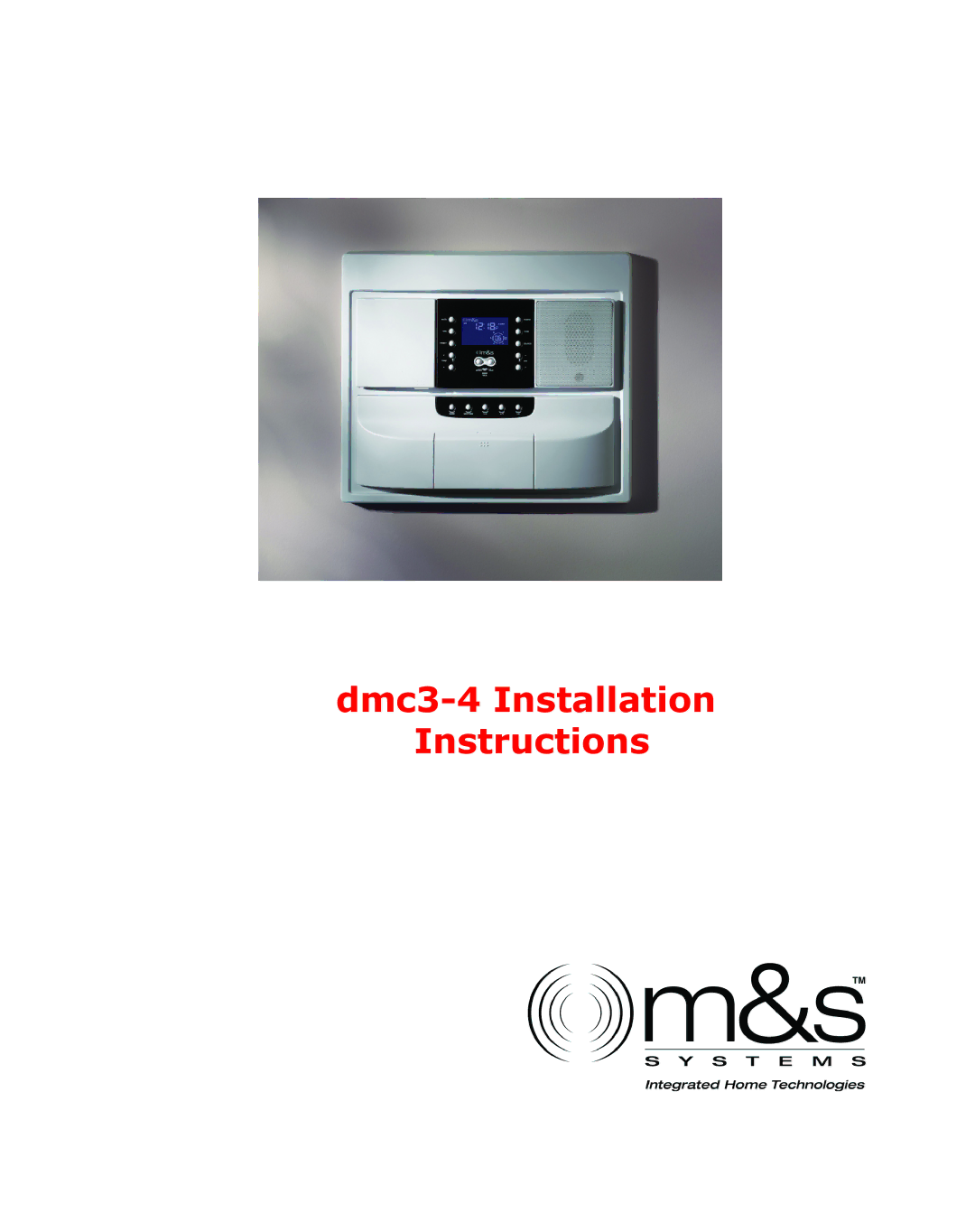 M&S Systems DMC3-4 installation instructions Dmc3-4 Installation Instructions 