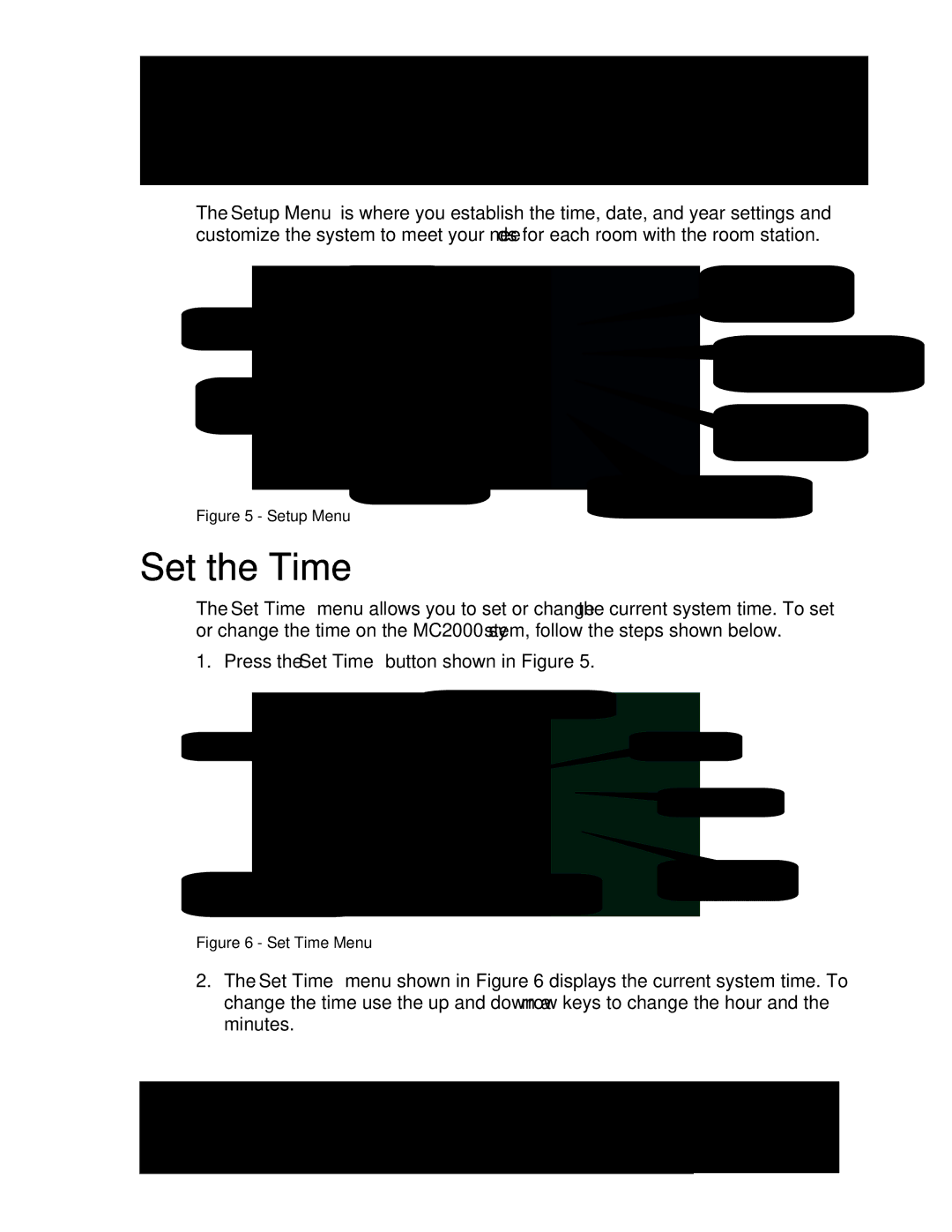 M&S Systems MC2000 owner manual Set the Time, Setup Menu 