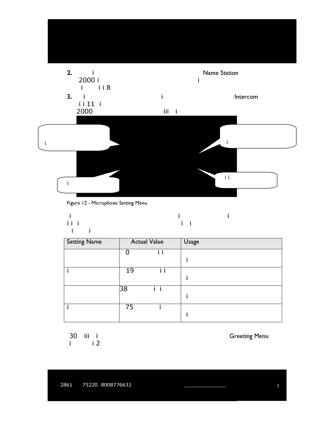 M&S Systems MC2000 owner manual Setting Name 