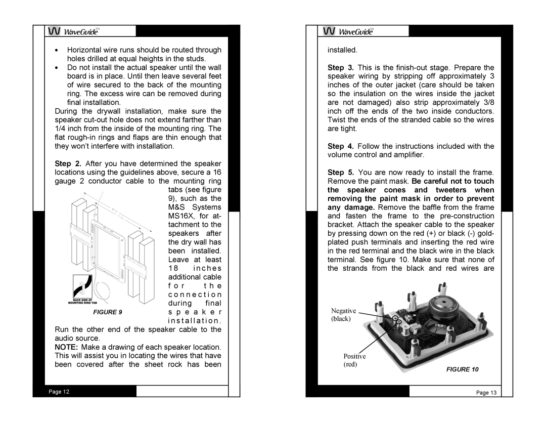 M&S Systems WG100C owner manual MS16X, for at 