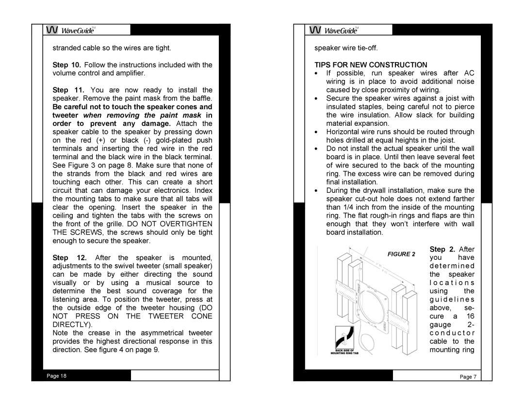 M&S Systems WG100C owner manual Tips for NEW Construction, After 