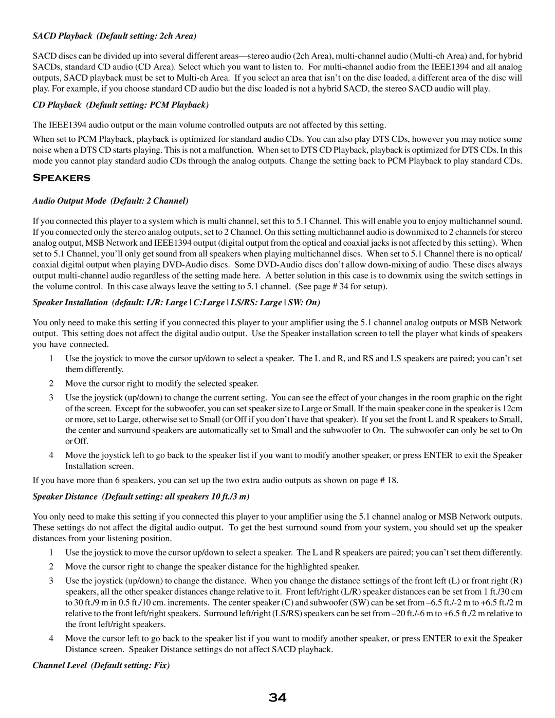 MSB Technology DVD Audio Player user manual 