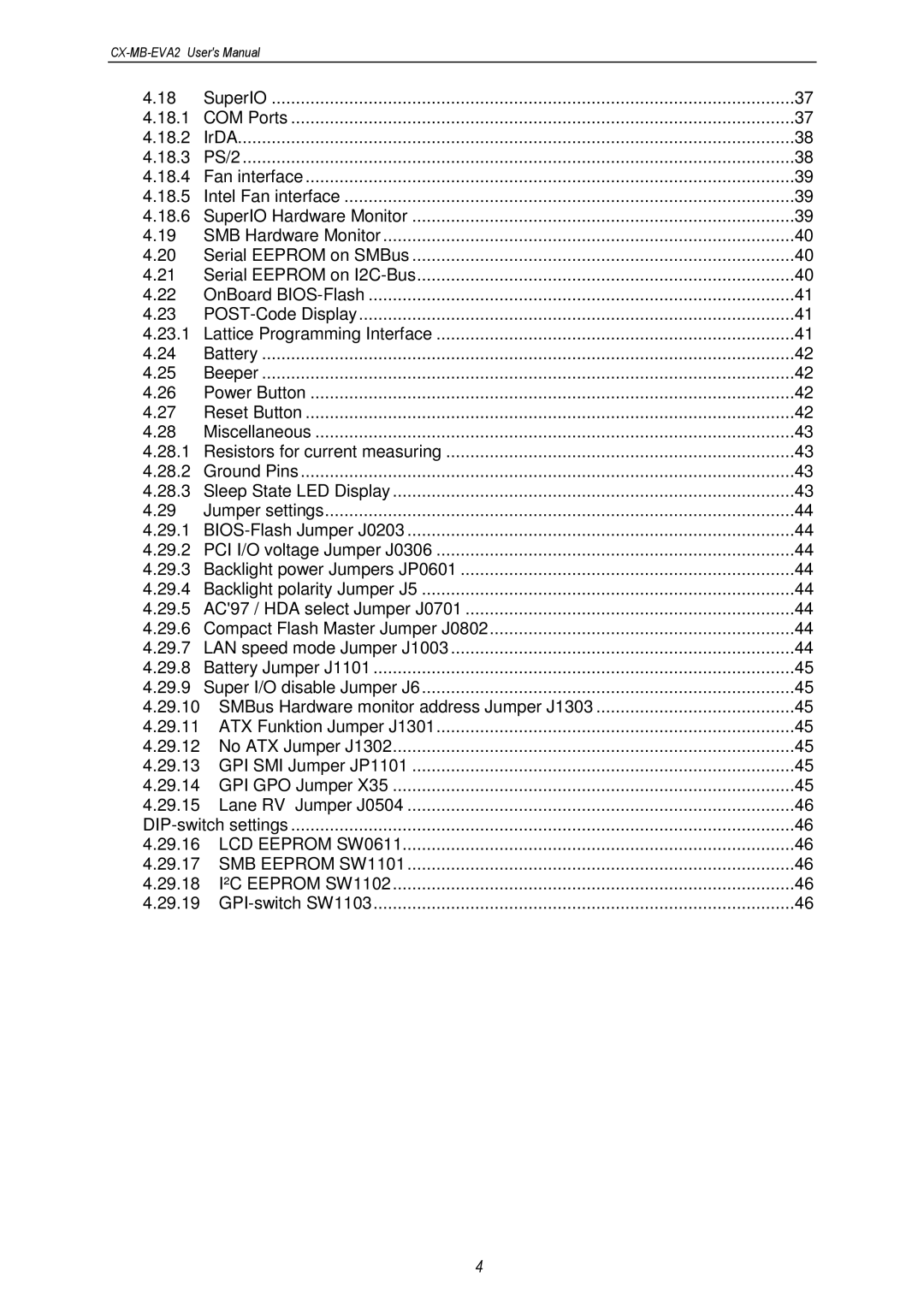 MSC CX-MB-EVA2 user manual LCD Eeprom SW0611 