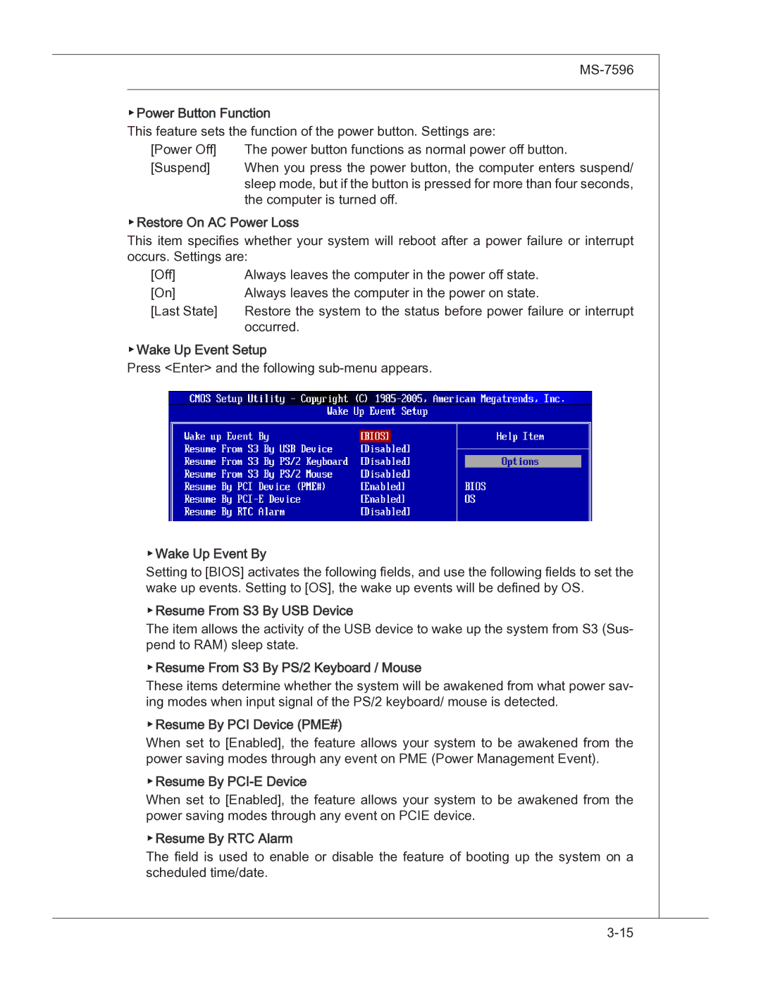 MSI 760GM manual Computer is turned off 