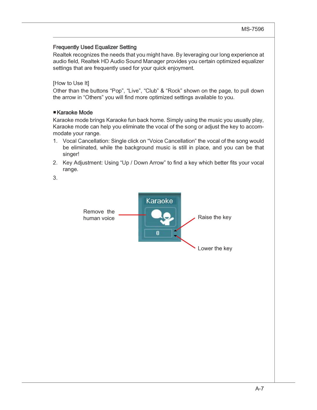 MSI 760GM manual Human voice 