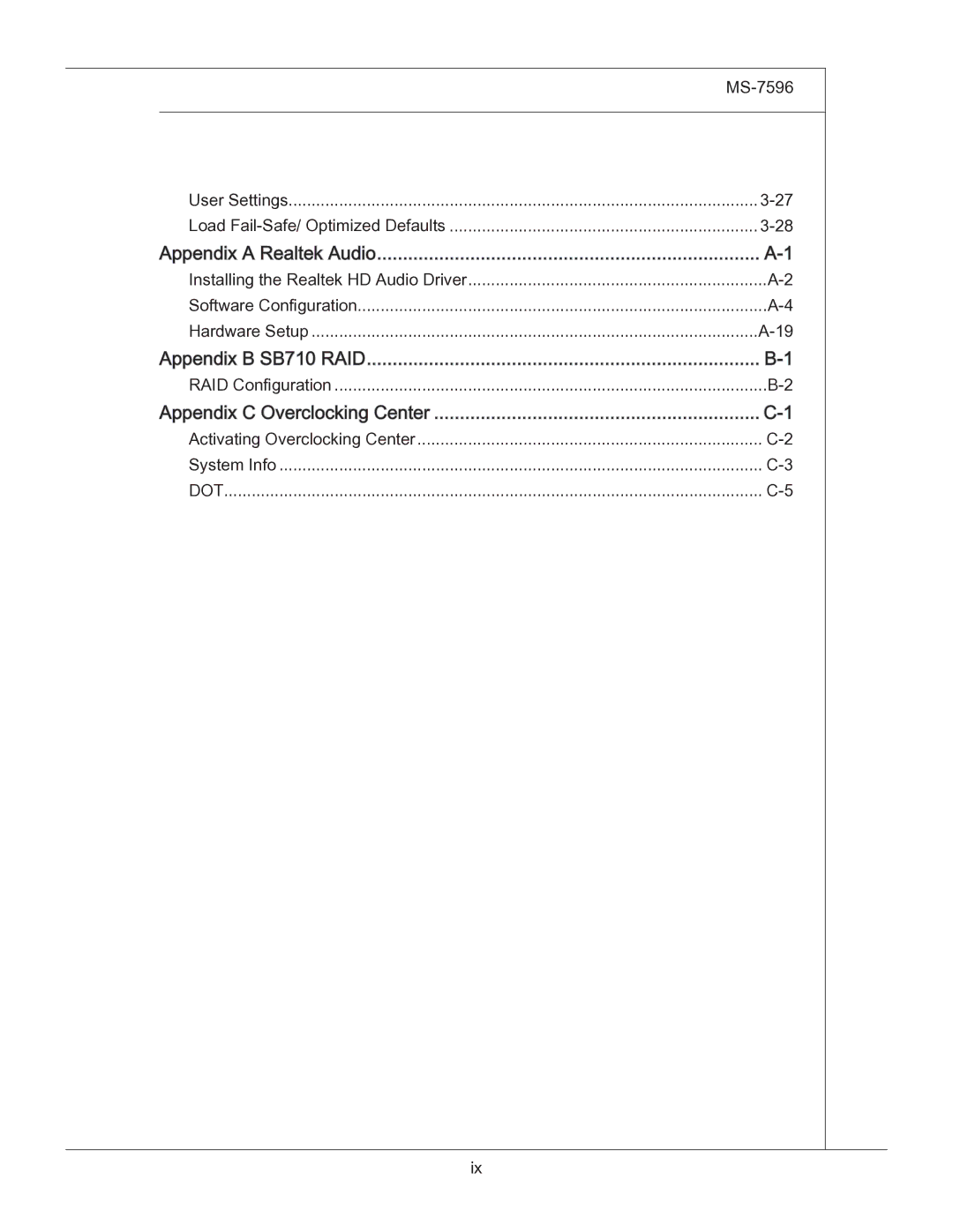 MSI 760GM manual Appendix a Realtek Audio 