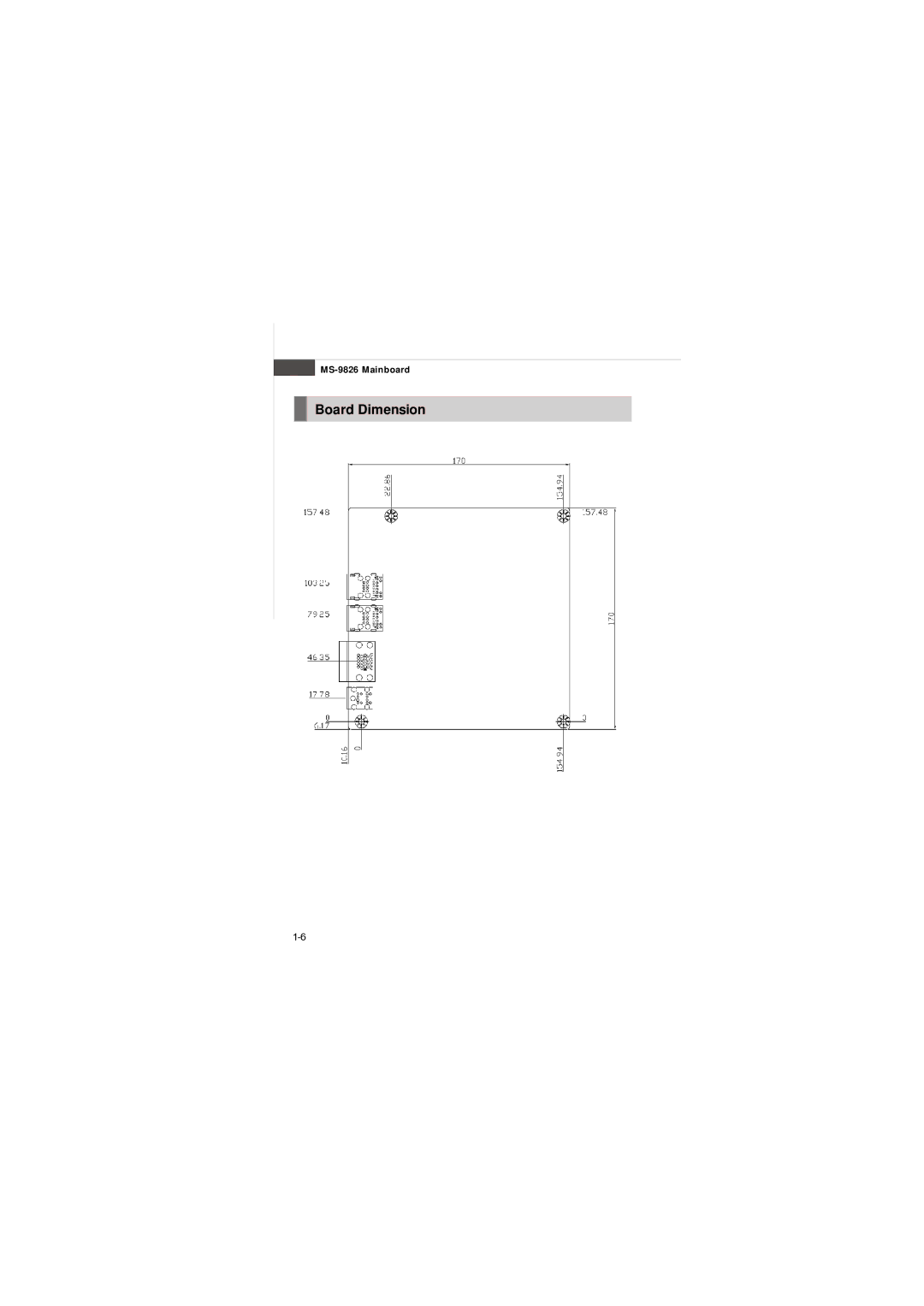 MSI AM-690E manual Board Dimension 