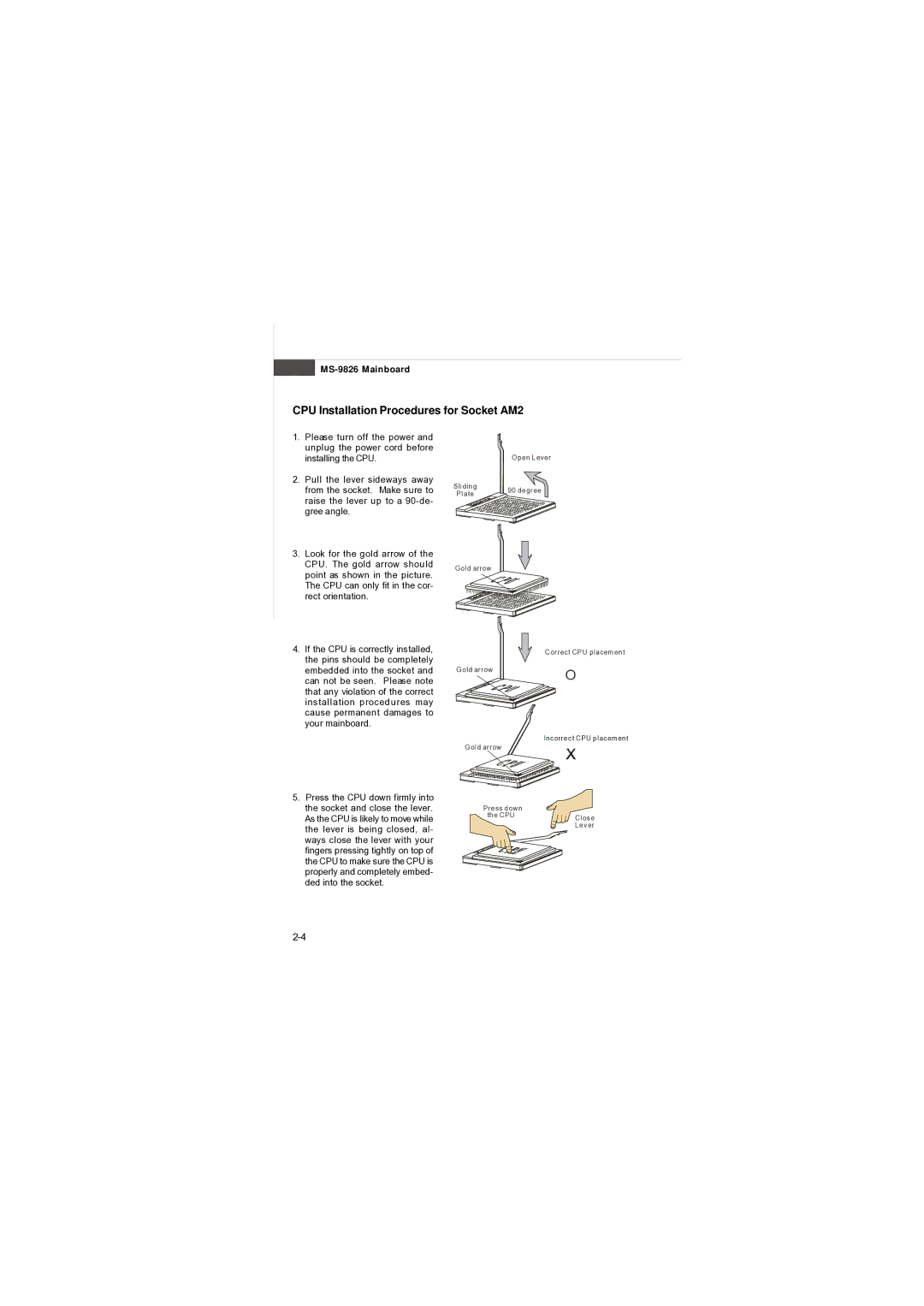 MSI AM-690E manual CPU Installation Procedures for Socket AM2 