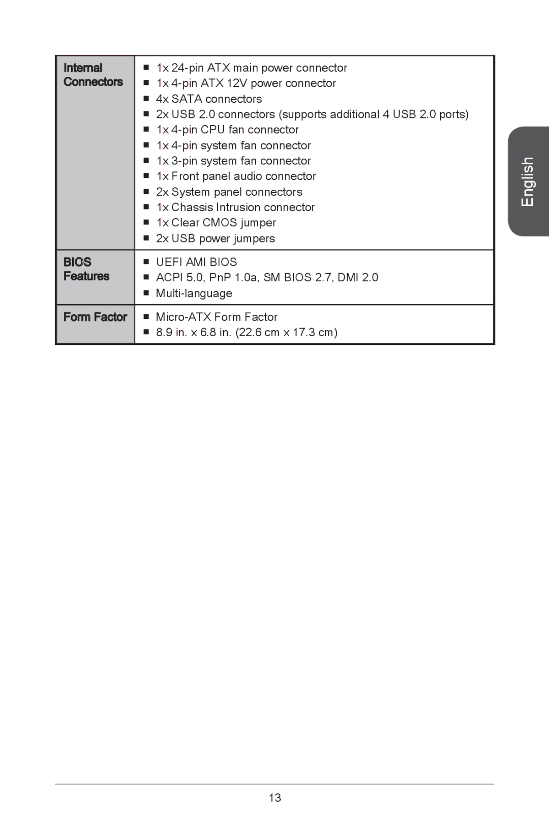 MSI B85M-P33 manual Bios Uefi AMI Bios 