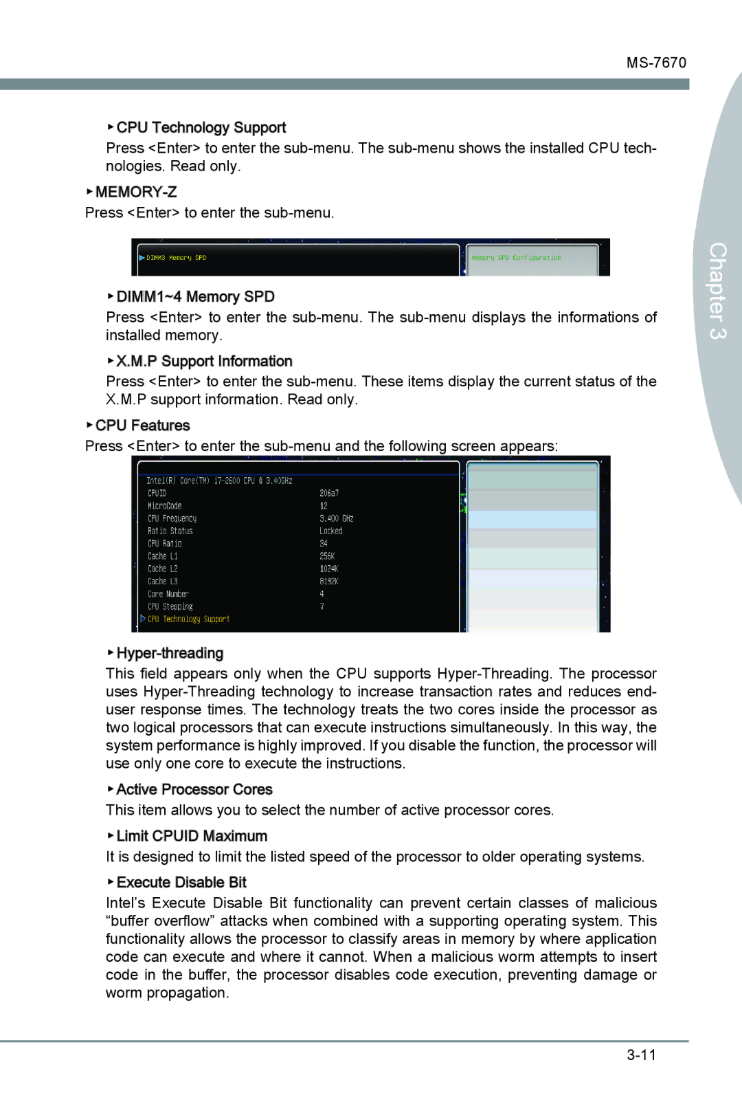 MSI Big Bang-Marshal (B3) manual Memory-Z 