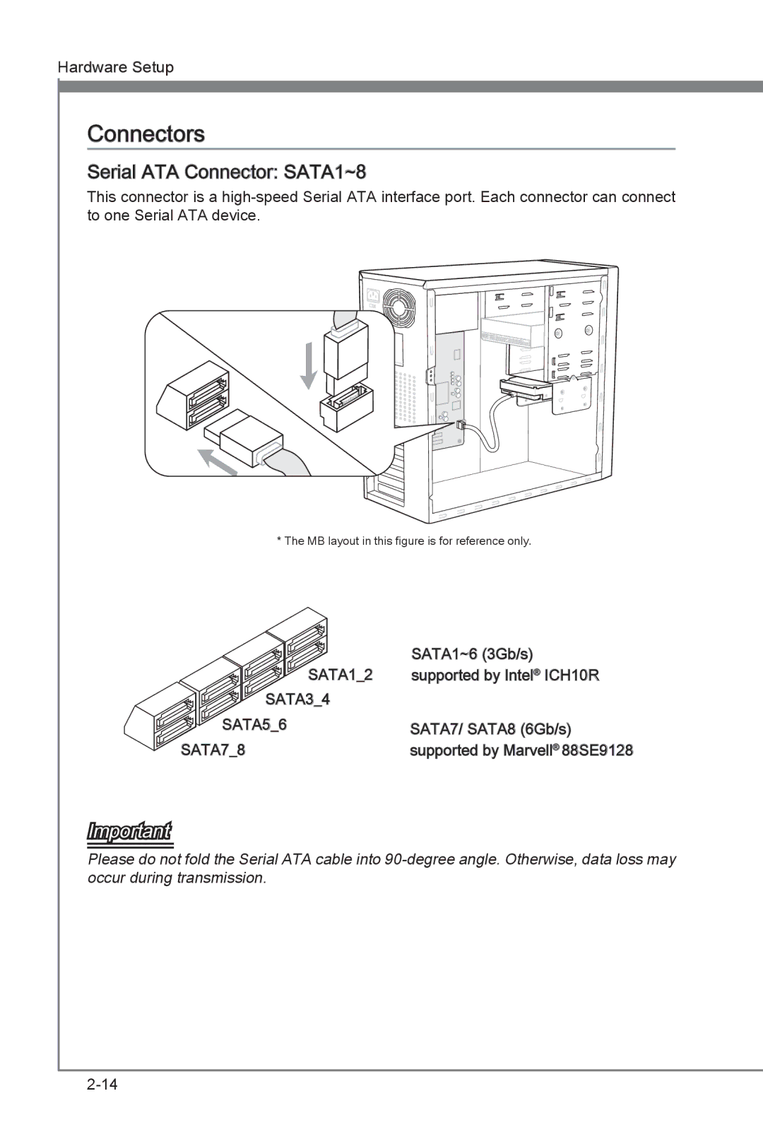 MSI Big Bang-XPower manual Connectors, Serial ATA Connector SATA1~8 