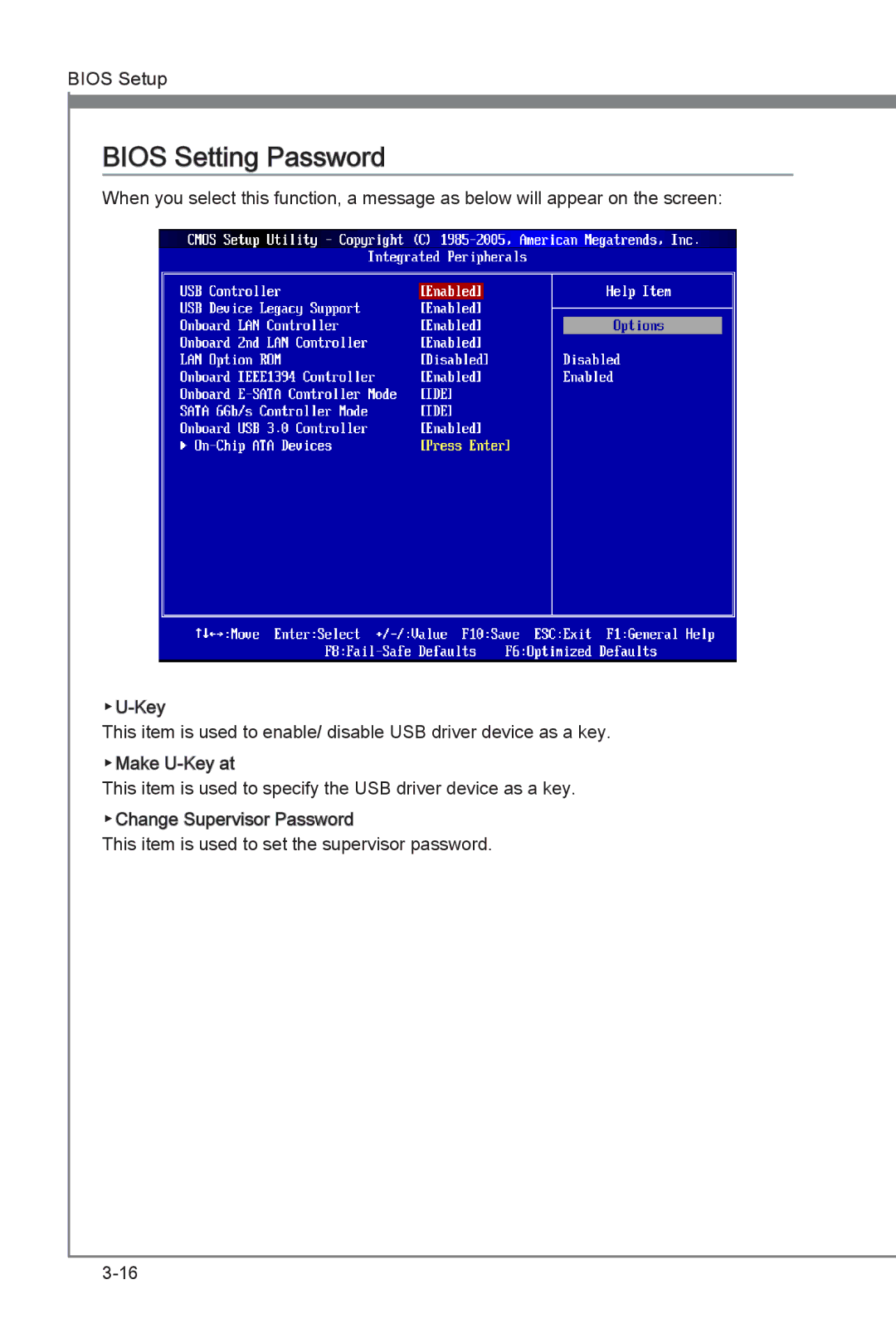 MSI Big Bang-XPower manual Bios Setting Password 