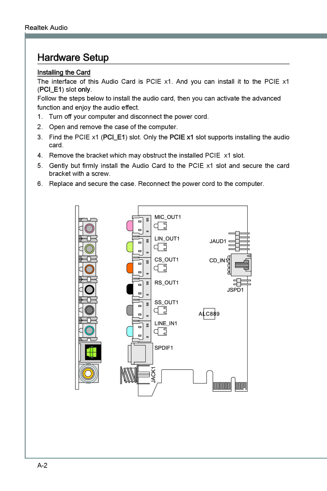 MSI Big Bang-XPower manual Hardware Setup 