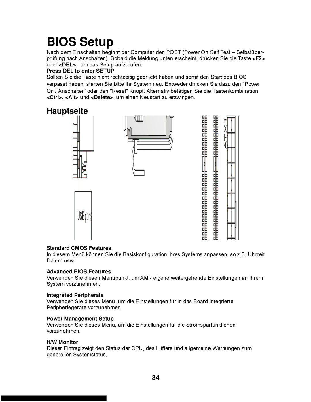 MSI G31M3-L V2 manual Hauptseite, Press DEL to enter Setup 