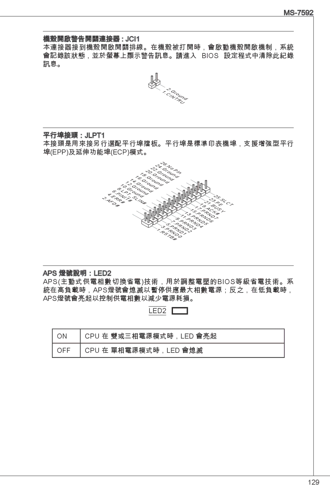 MSI G41M-E43 manual Cpu 在 雙或三相電源模式時， Led 會亮起 