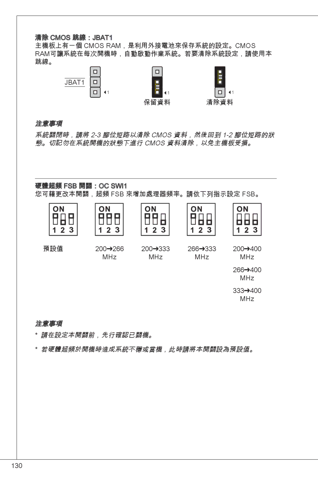 MSI G41M-E43 manual 注意事項 