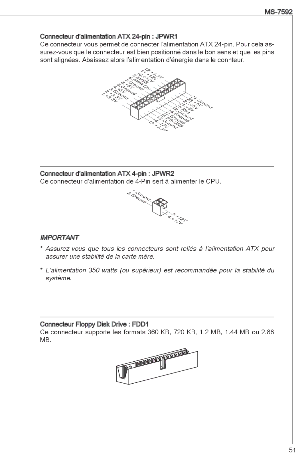 MSI G41M-E43 manual PW5VSB 