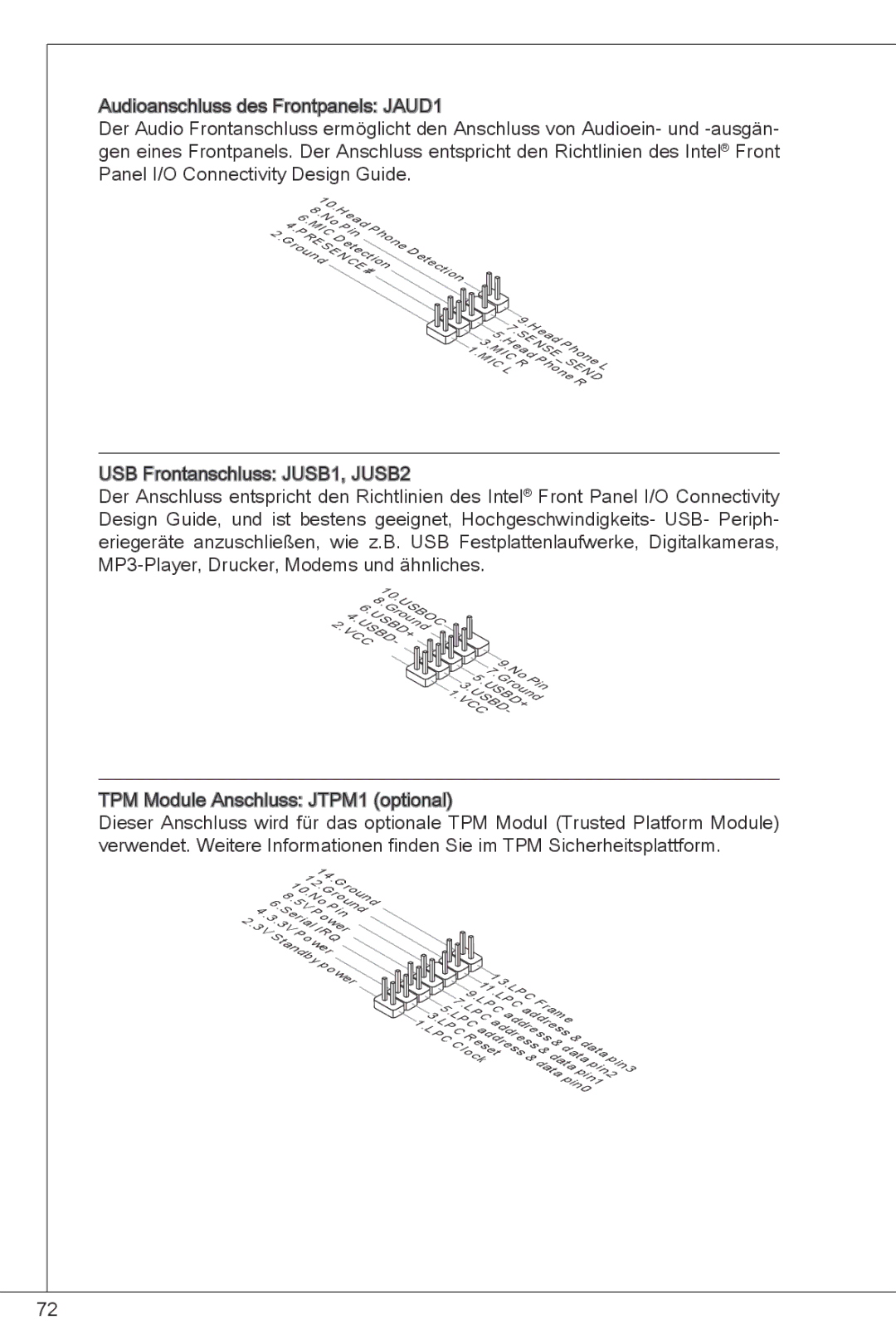 MSI G41M-E43 manual TPM Module Anschluss JTPM1 optional 