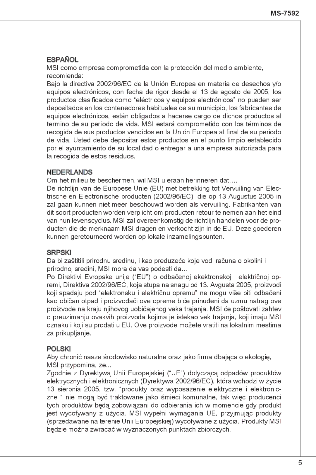 MSI G41M-P23 manual Español 